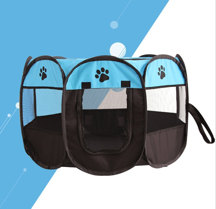 Folding Octagonal Pet Fence Oxford Cloth Cat And Dog Kennel