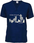 Scrub Top: Welcome Diversity (Navy)