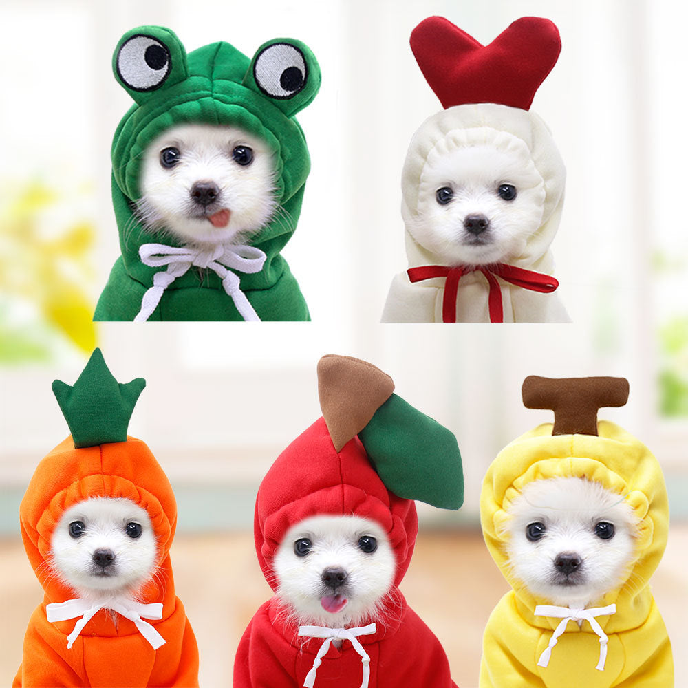 Cute Fruit Dog Hoodie Sweater — 7 Styles, Sizes XS–2XL