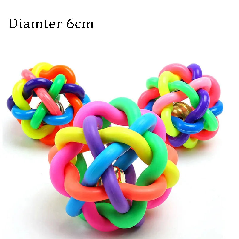 Squeaky Pet Dog Ball Toy for Small Dogs | Interactive Rubber Chew Toy