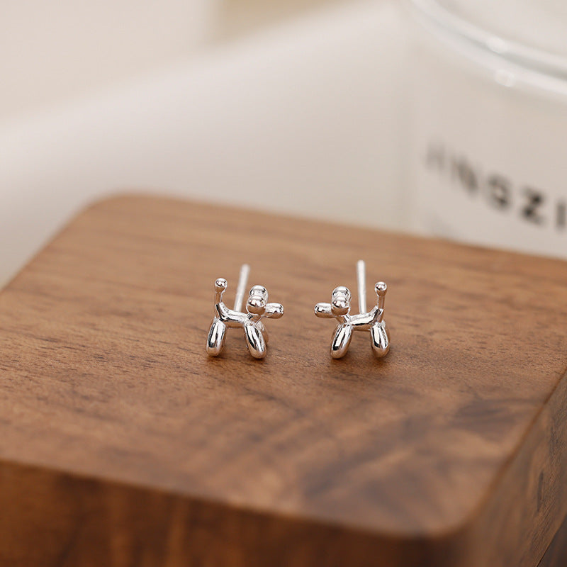 Personalized Balloon Dog Small Ear Female Petite Sweet Cute Live Earrings