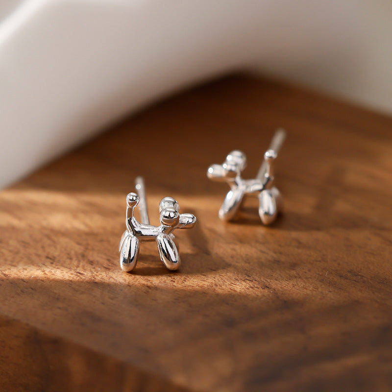 Personalized Balloon Dog Small Ear Female Petite Sweet Cute Live Earrings