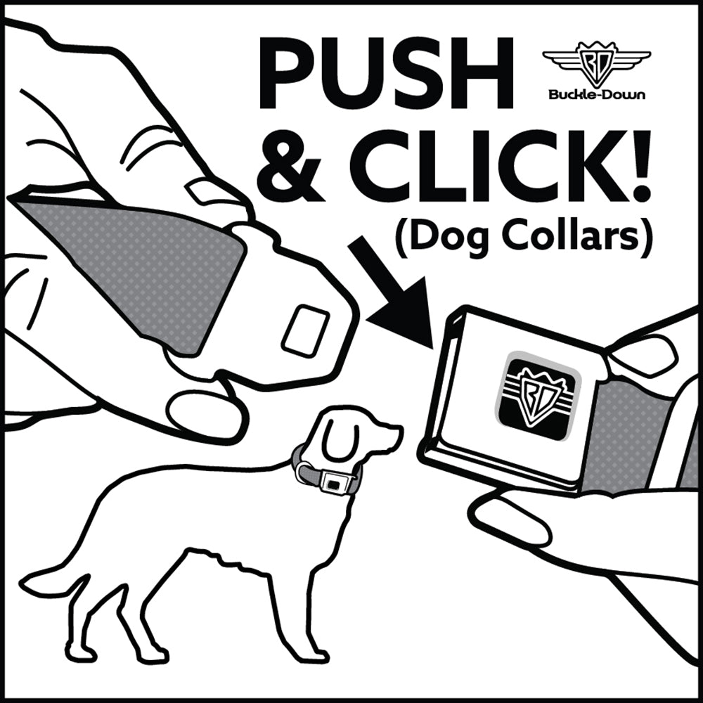 Dog Bone Seatbelt Buckle Collar - BD Monogram2 White/Black