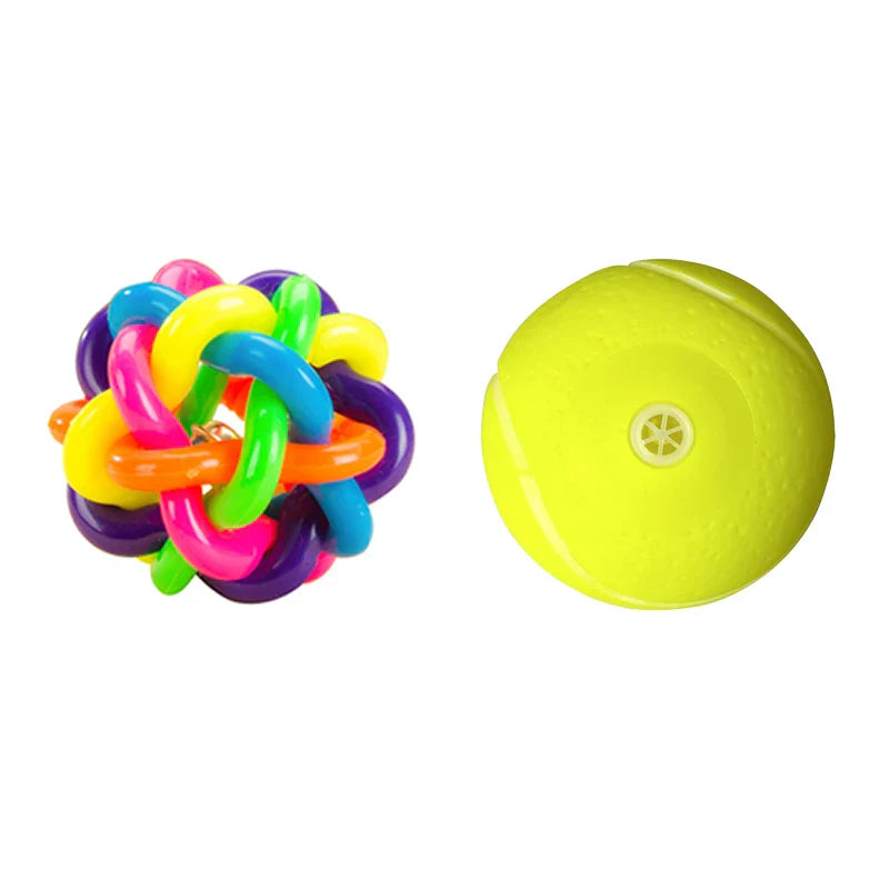 Squeaky Pet Dog Ball Toy for Small Dogs | Interactive Rubber Chew Toy