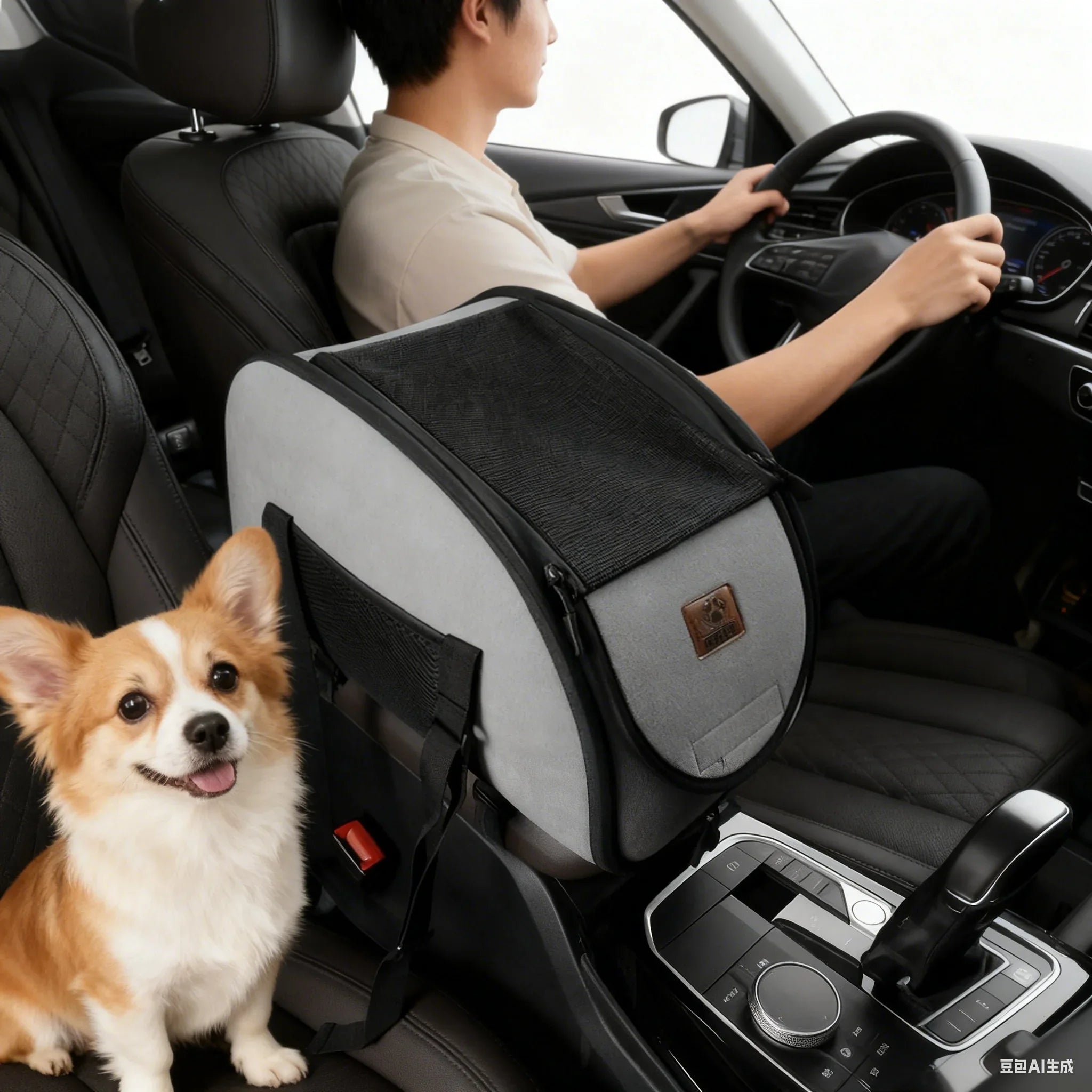 Safety Dog Car Seat for Small Medium Dogs Cat Dog Booster Car Seat with Seat Belt Up To 11lbs Washable Dog Seats Pet Carrier