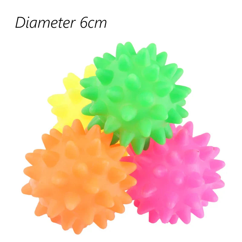 Squeaky Pet Dog Ball Toy for Small Dogs | Interactive Rubber Chew Toy