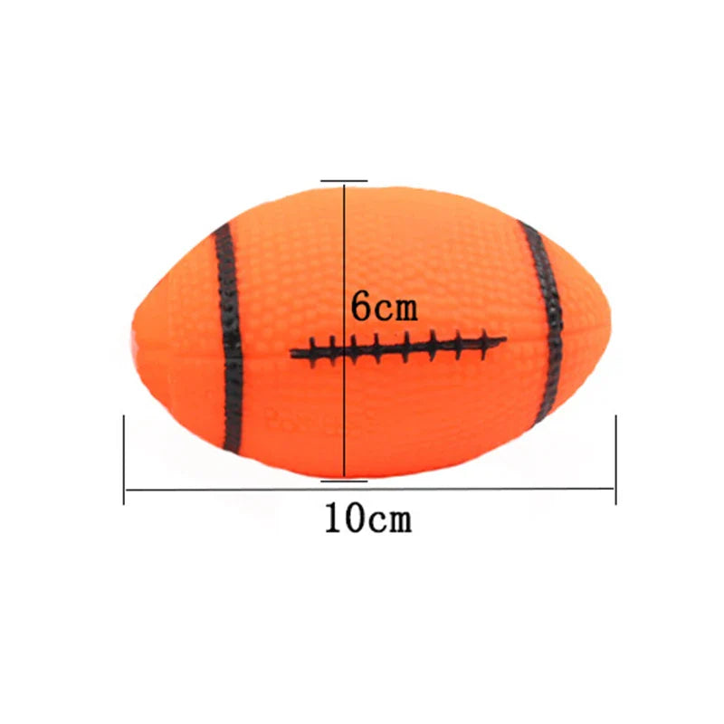 Squeaky Pet Dog Ball Toy for Small Dogs | Interactive Rubber Chew Toy