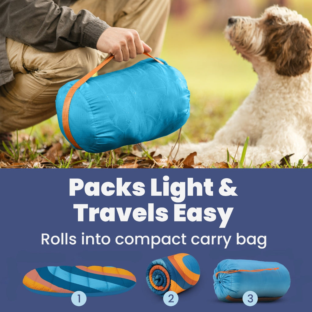 Travel Dog Bed - Foldable & Packable for Travel, Road Trip, Camping