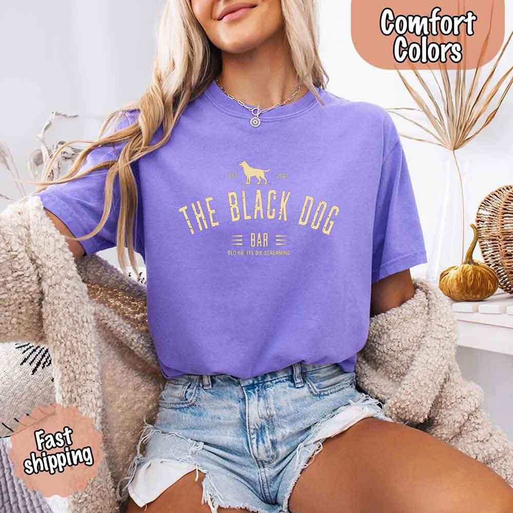 The Black Dog Comfort Colors Concert Tee – Minimalist Unisex Music Shirt