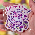 Eat More Fiber! Sheep Dog ~ Sticker