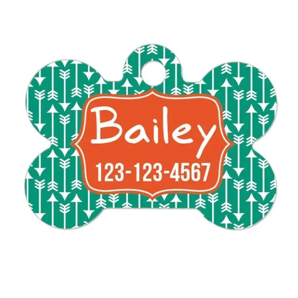 Arrow Dog Name Tag - Dog Id Tag - Dog Collar Name Tag