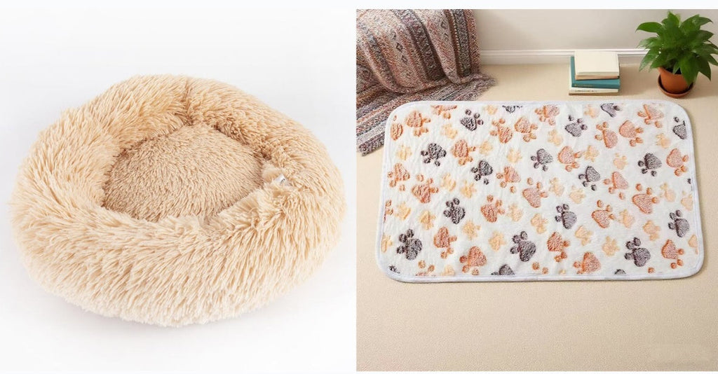 Dog Beds For Small Dogs Round Plush Cat Litter Kennel Pet Nest Mat Puppy Beds