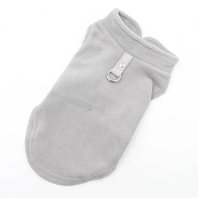 Blank Dog Vest Soft Fleece Clothes For Small Dogs Solid Candy Color Dog T Shirt With Dog Harness Leash Dog Cold Weather Coat Warm Dog Jumpers Soft Fleece Vest Jacket with Leash Ring Costume for Puppy Small Dogs