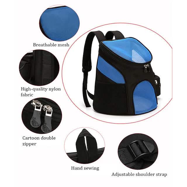 Dog Cat Pets Carrier Bag Travel Backpack