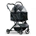 Pet Stroller 4 Wheel Dog Cat Foldable Removable Carrier 33lb Black