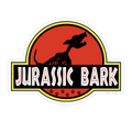 Jurassic Bark Sticker Funny Sticker for Dog Owners Dog Bones Skeleton and Paw Prints Spoof Sticker for German Shep Maligator K9 & All Breeds
