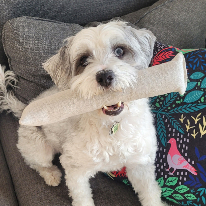 Natural Dog Toy Bundle for Cuddles, Fetch and Tugging - Small to Large Dogs Options | Boba & Vespa