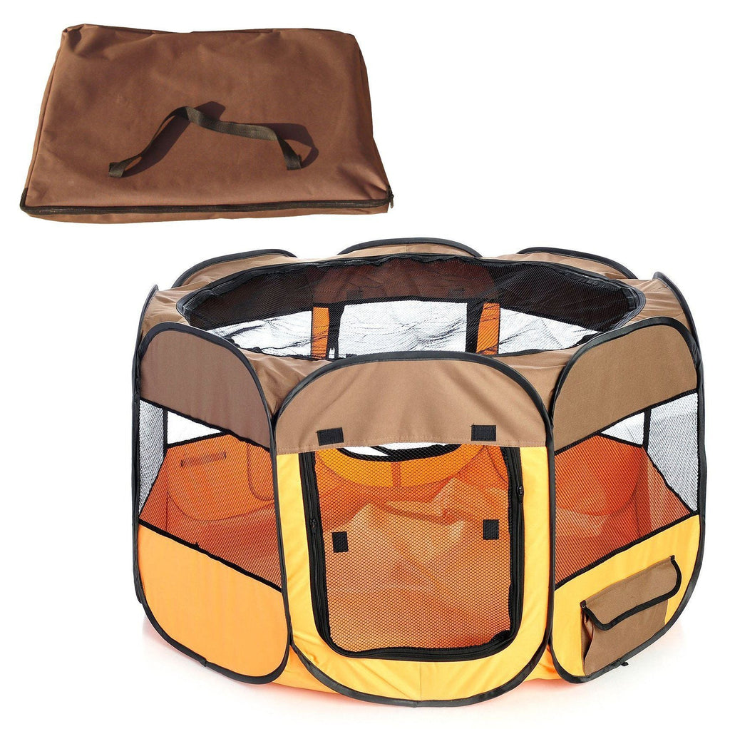Pet Life ® 'All-Terrain' Lightweight Easy Folding Wire-Framed Collapsible Travel Pet Dog Playpen crate