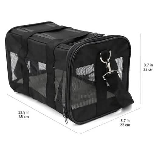 Soft-Sided Mesh Pet Travel Carrier